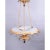 Mid 20th Century Vintage Art Deco Two-Tiers Upside Down Umbrella Ceiling Chandelier With Faux Tortoiseshell For Sale - Image 5 of 8
