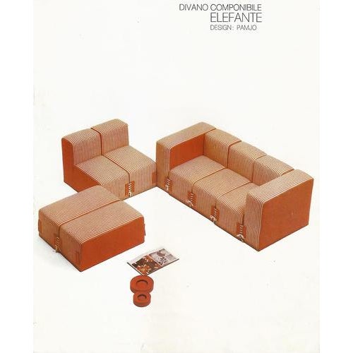 Elefante Modular Sofa by Roberto Pamio for Stilwood, 1973, Set of 2 For Sale - Image 11 of 13