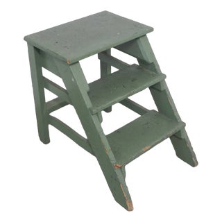 Fir Wood Stool Ladder, 1960s For Sale