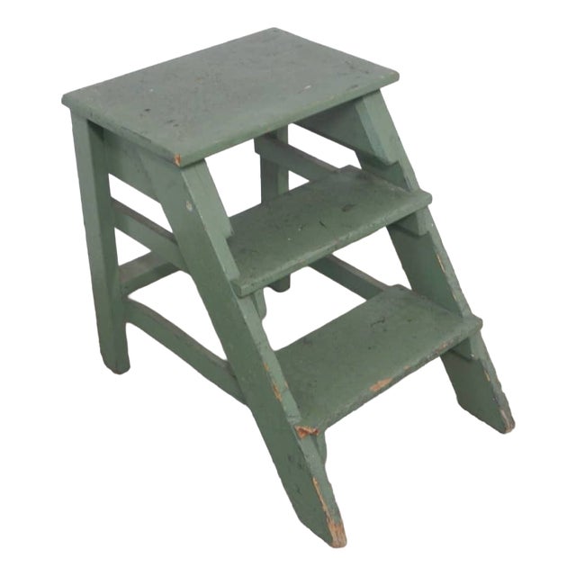 Fir Wood Stool Ladder, 1960s For Sale