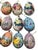 Wonderful collection of 12 Easter egg ornaments. Each is paper-mache under a hard resin, and measures 2.5" x 2". Each...