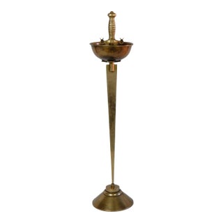 Art Deco French Lounge Club Bronze Sword Ashtray Stand For Sale