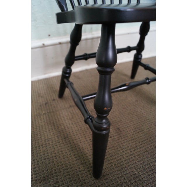 Restoration Hardware Black Painted Windsor Dining Chairs Set of 4