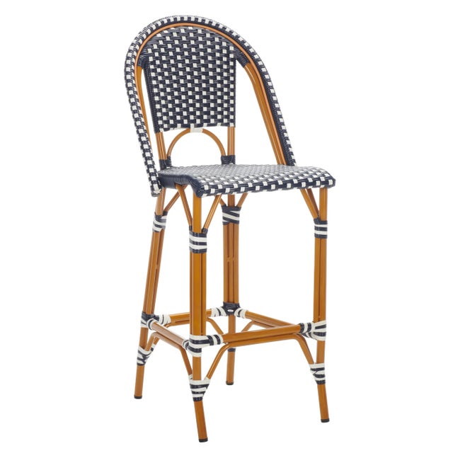 California Bar Stool - Navy/White For Sale - Image 11 of 11