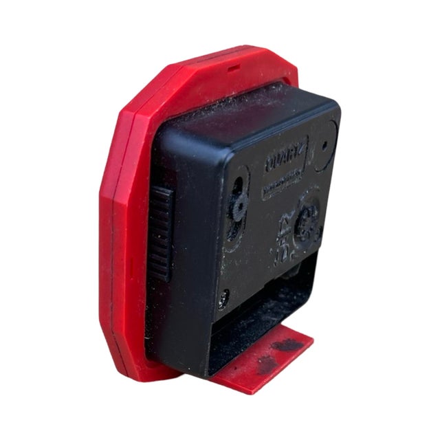 Small mid-century modern alarm clock manufactured in Germany by Europa. Electric clock, made of glass and plastic....