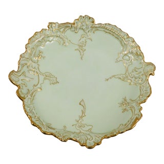 1920s Leonard Vienna Austria Pale Green Serving Bowl For Sale