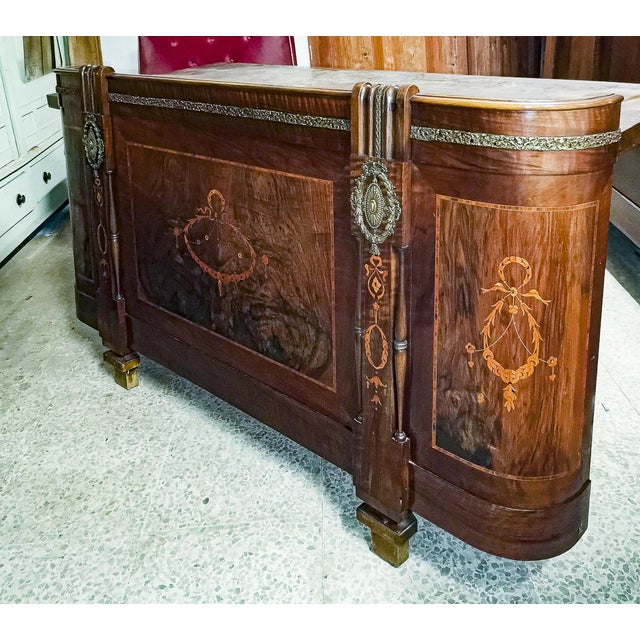 Double Bed with Inlays in Worked Brass from Liberty For Sale - Image 3 of 18