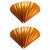 Gold Lustre Ceramic Scallop Shell Up-Light Wall Sconces, 1970s, Set of 2 For Sale - Image 11 of 11