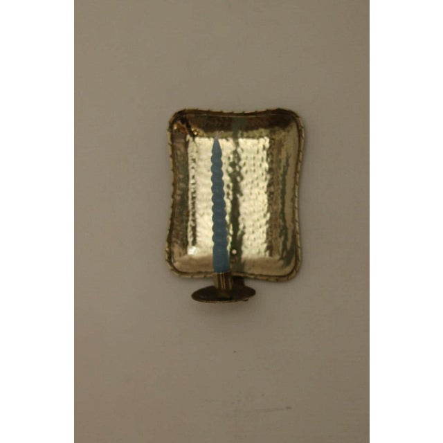 Small Swedish Brass Sconces, Set of 2 For Sale - Image 9 of 18