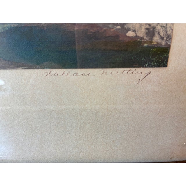 Antique Wallace Nutting Hand-Colored Landscape Photograph For Sale In Milwaukee - Image 6 of 7