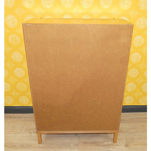 Wood Light Wood and Rattan Secretary, 1970s For Sale - Image 7 of 16