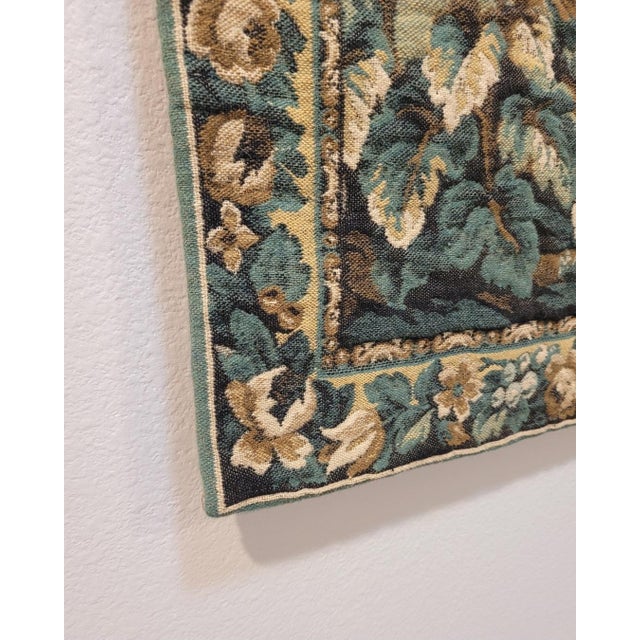Late 20th Century Belgian Woven Hunting Scene Tapestry For Sale - Image 4 of 12