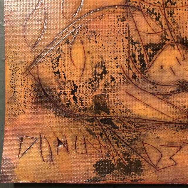 Original encaustic painting/Drawing on paper signed bottom left 9 x 12 unframed