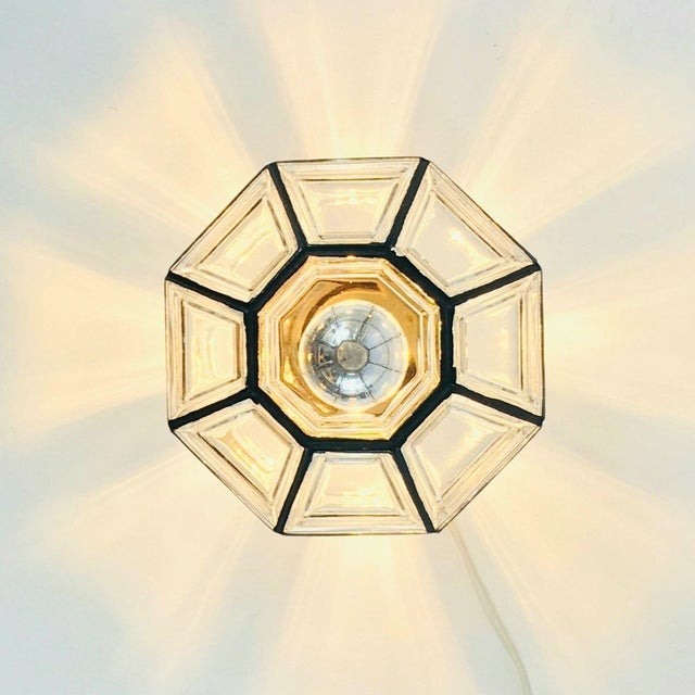 Mid-Century Glass Flush Mount from Limburg, Germany, 1960s For Sale - Image 6 of 10