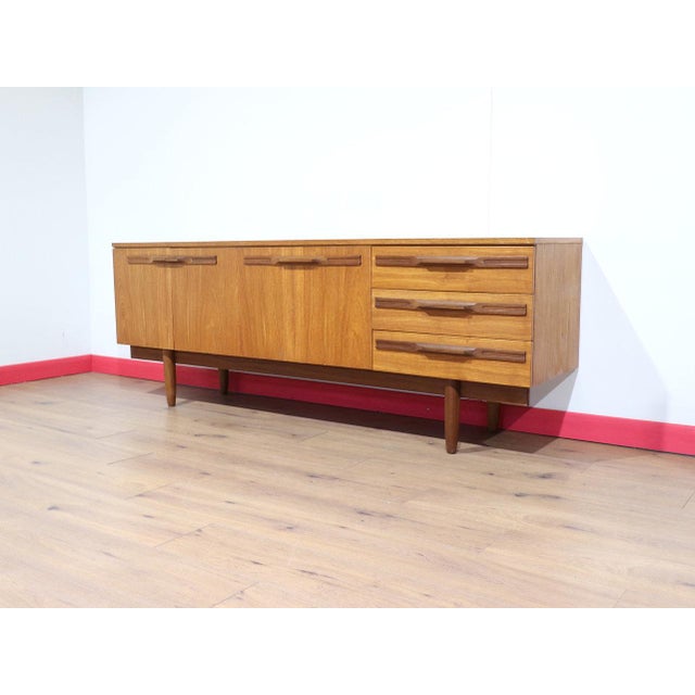 Mid Century Modern Vintage Teak Sideboard Credenza in the Style of Stonehill Danish Style For Sale - Image 14 of 15
