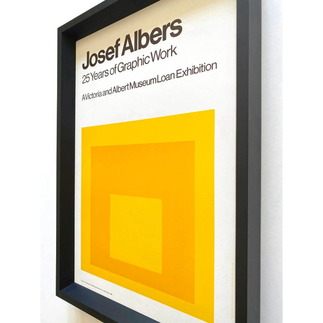 Josef Albers Vintage 1968 Mid Century Modernist Framed