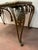 20th Century Hammered Wrought Iron Coffee Table with Breccia Marble Top For Sale - Image 7 of 9