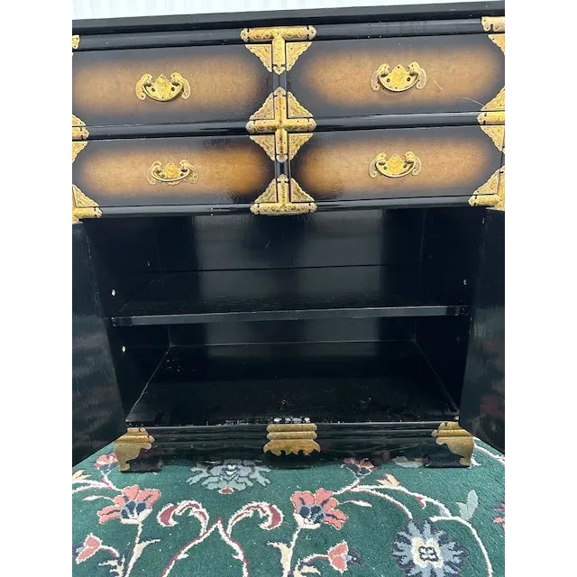 1920s Black & Gold Accent Chest For Sale - Image 9 of 11