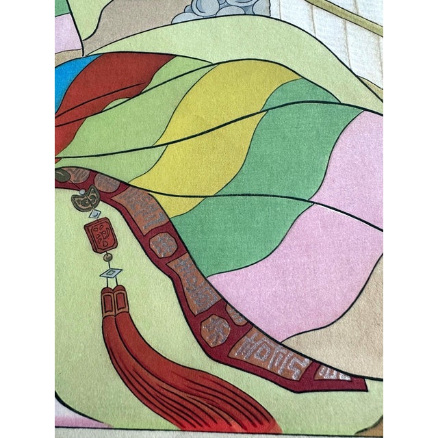 Pair Japanese Woodblock Prints La Mariee and Le Marie by Paul Jacoulet For Sale - Image 9 of 18