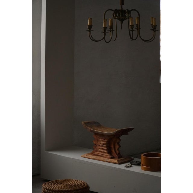 West African Hand Carved Hardwood Ashanti Stool, 1960s For Sale - Image 3 of 14