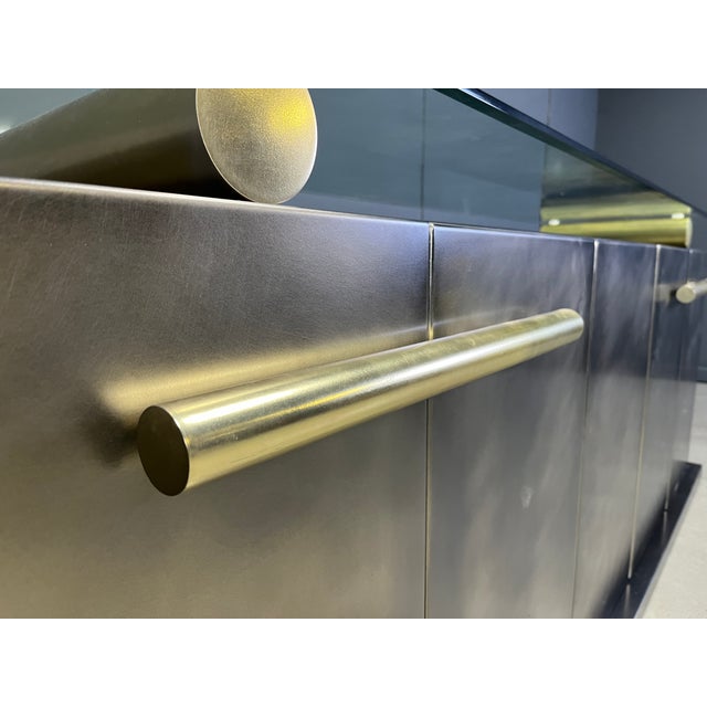 Vintage Brass Credenza from Belgo Chrom, 1980s For Sale - Image 12 of 14