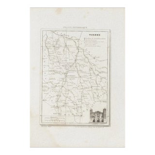 Unknown, Map of Vienne, Etching, 19th Century For Sale