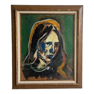 1970s Abstract Portrait Painting For Sale