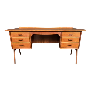 Vintage Danish Mid Century Modern Teak Desk by Svend Madsen
