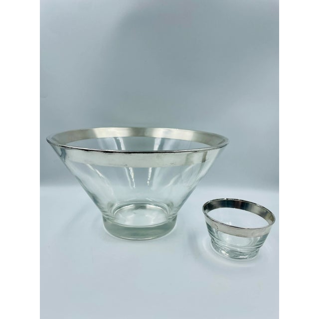 Vintage Dorothy Thorpe Silver Rim Chip and Dip Set- 2 Pieces For Sale - Image 13 of 13