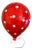 Ceramic Wall Balloon Sculpture - Red Polka Dot For Sale