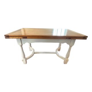 Early 20th Farmhouse Style Draw Leaf Dining Table For Sale