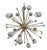 Sputnik Lamp with White Balls and Crystal, 1950s For Sale