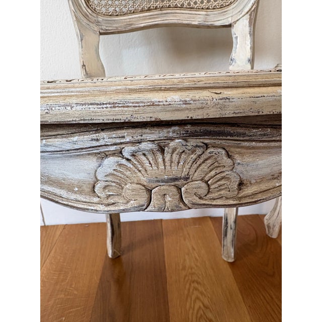 1940s Pair Louis XV Style Caned Back/Seat Accent Chairs For Sale - Image 11 of 12