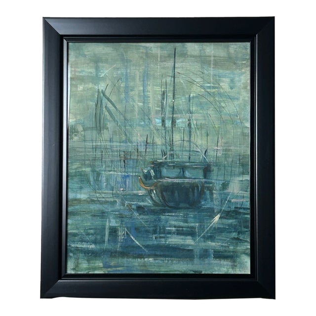 Troubled Waters, Mid-Century Oil on Canvas, After Jo Holdsworth For Sale