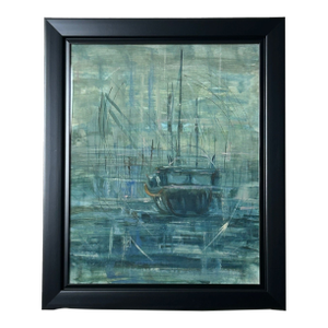 Troubled Waters, Mid-Century Oil on Canvas, After Jo Holdsworth