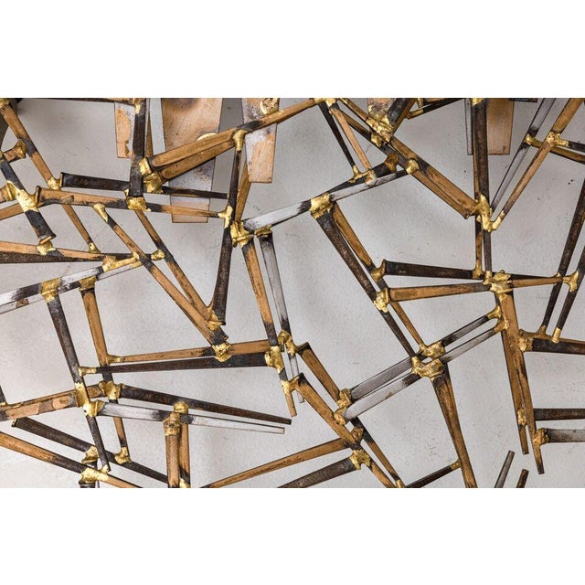 Brutalist Marc Weinstein Creates Plutonic Brutalist Torch Cut Wall Sculpture For Sale - Image 3 of 8