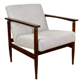 Vintage Loft Armchair in Light Grey, 1970s For Sale