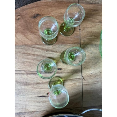 Dale Chihuly Vintage Cordial Limoncello 5 Glass Bormioli Rocco Italian Set For Sale - Image 4 of 4