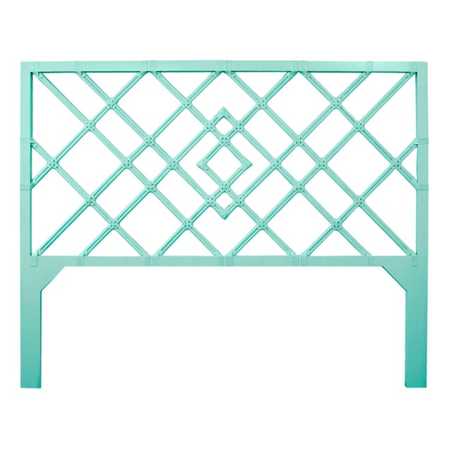 Coastal Darien Headboard King - Turquoise For Sale - Image 3 of 3