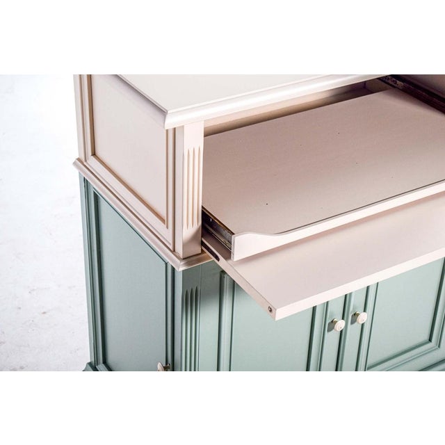 Beige Antique Wood TV Cabinet in Shabby Chic Style, 1960 For Sale - Image 8 of 15