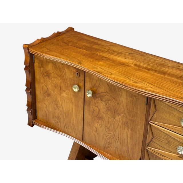 Paolo Buffa, Italian Modern, Cherrywood, Brass, Sideboard, Italy, 1950s For Sale In New York - Image 6 of 16