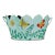 Vintage Toleware (Tole Ware) Butterfly Cachepot – Teal Hand‑Painted Metal Planter / Jardiniere For Sale