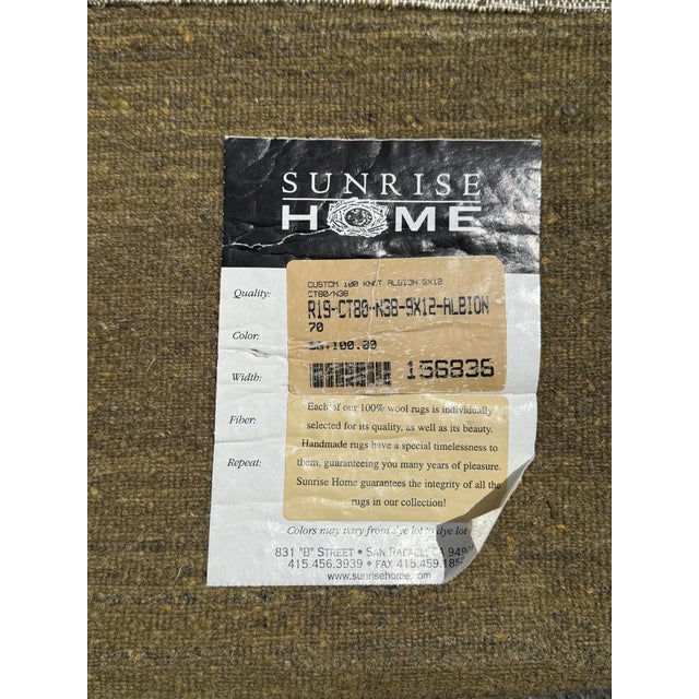 2010s 9ft X 12ft Sunrise Home Albion Custom Cut Area Rug For Sale - Image 5 of 12