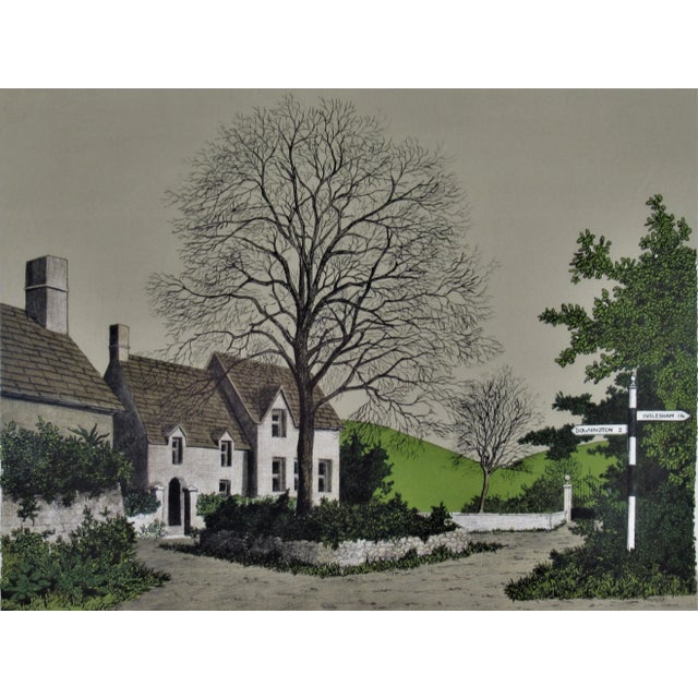 This artwork "Downington/Inglesham" c.1970 Is an original colors lithograph by noted French artist Denis Paul Noyer,...