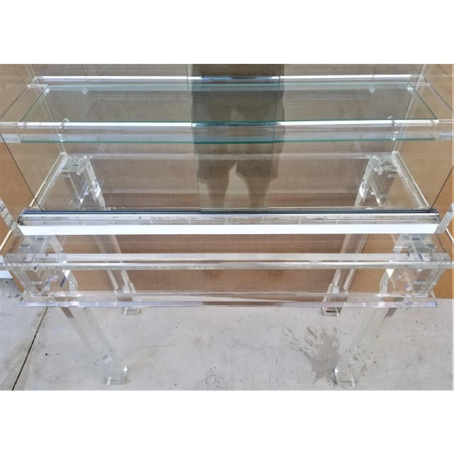 Lucite Bar Display Case Cabinet Etagere Custom Made For Sale - Image 4 of 7