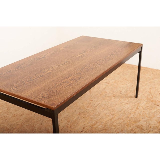 Series II Desk with Wenge Veneered Top, Black Lacquered Tubular Steel Frame & Extensions by Dieter Waeckerlin for Idealheim, 1964 For Sale - Image 9 of 18