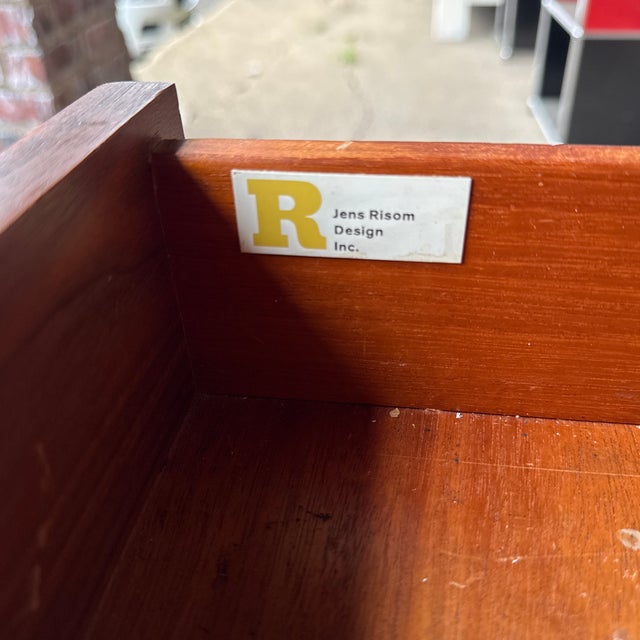 Jen’s Risom 4 Drawer Chest in Walnut For Sale - Image 9 of 11