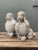 French Country Vintage Cement Poodle Sculptures - A Pair For Sale - Image 3 of 12