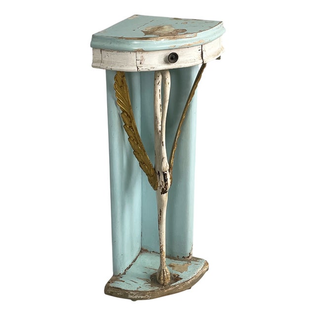 Mid-Century Modern Italian Corner Console Table, 1940s For Sale