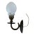 Vintage Brass Wall Sconce With Vintage Gas Shade For Sale